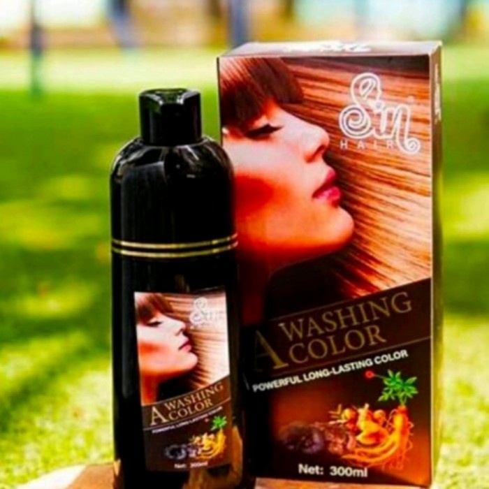 Original Sin Hair Brown Shampoo Perawatan warna rambut Anti uban Japan - Cokelat