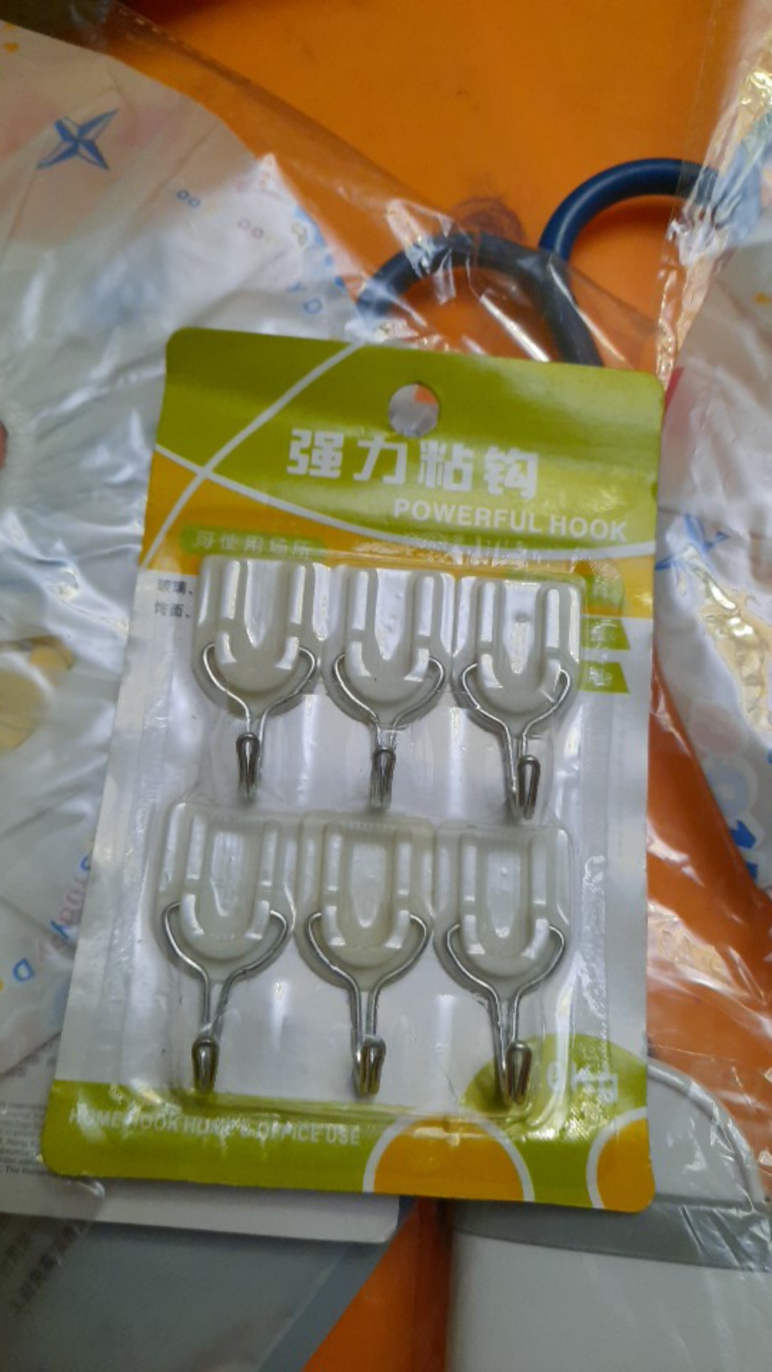 Gantungan Tempel Dinding Isi 6 Kait Lem Perekat Kaca Tembok Kayu Keramik Adhesive Power Hook