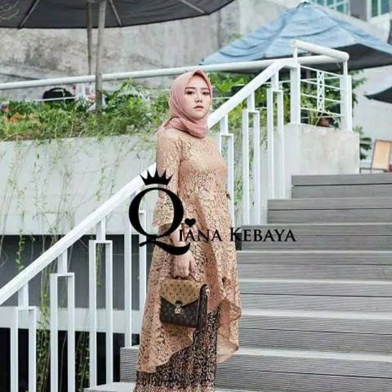 setelan kebaya srikandi rok plisket / kebaya wisuda / kebaya brokat