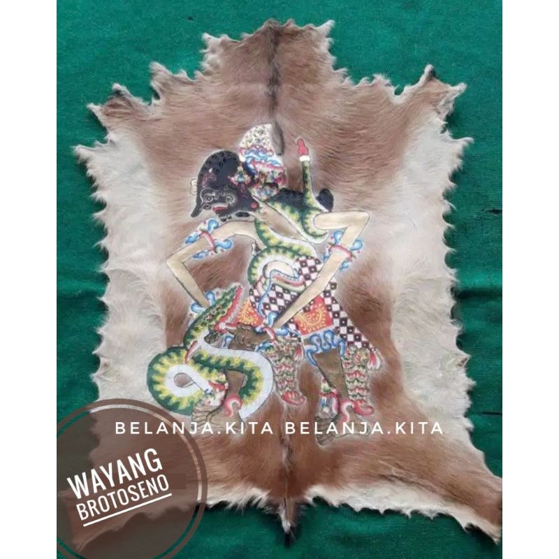 kaligrafi lukisan wayang BROTOSENO kulit kambing