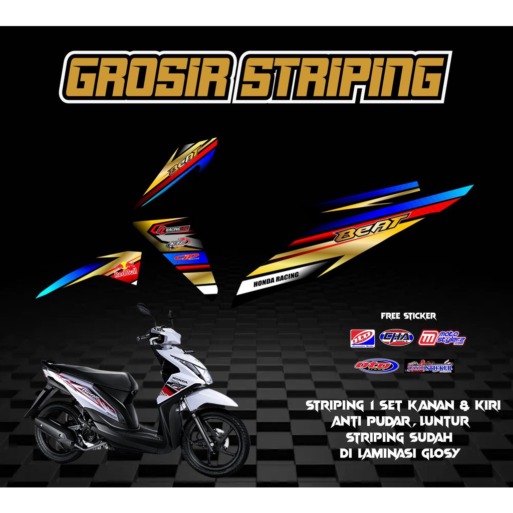 STRIPING STICKER VARIASI BEAT FI RACING 2012-2015