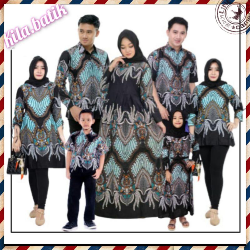 Batik Couple keluarga sania ruffle ori ndoro jowi dnt motif madu ijo.S.M.L.XL.XXL..TERMURAH SHOPEE