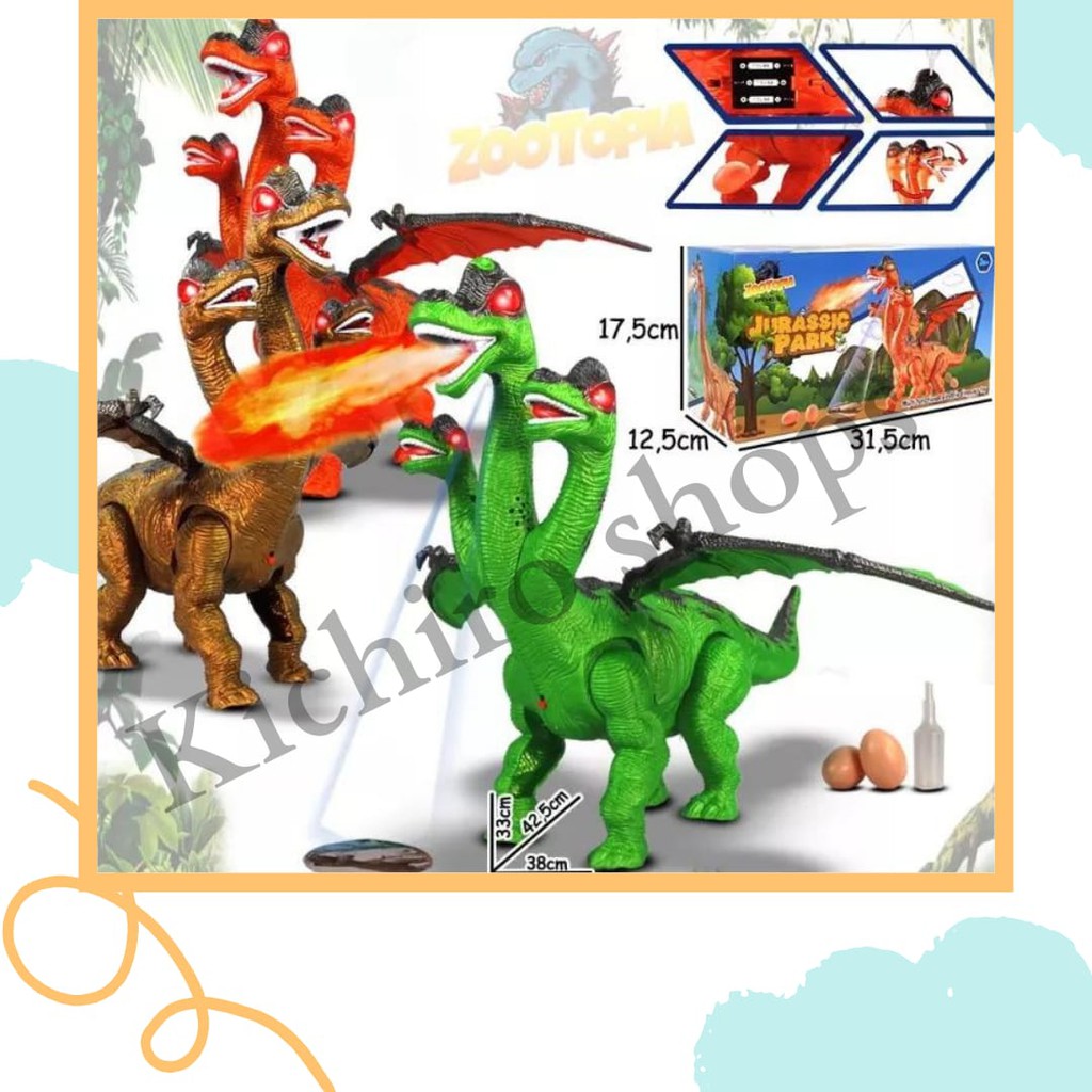 Mainan Dinosaurus Kepala 3 Bertelur Dinosaur Born Egg Jurassic Park - Kichiro Shops
