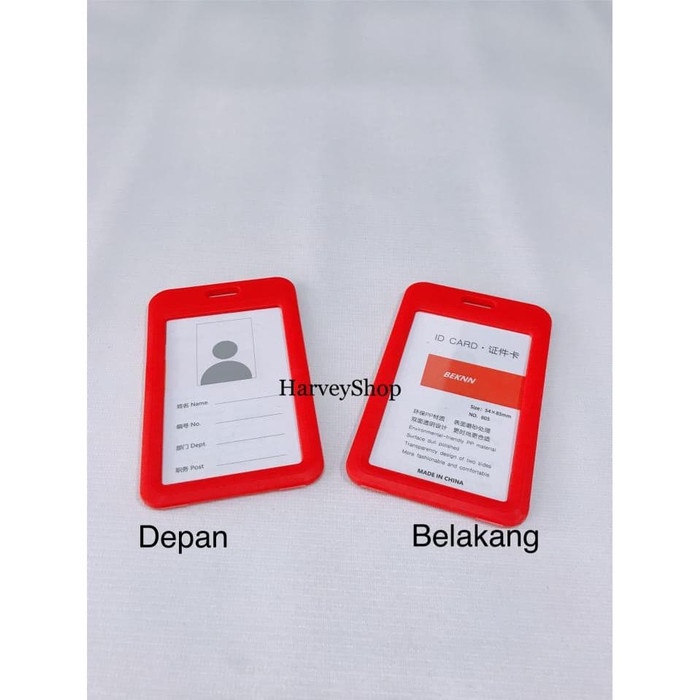 Gantungan Kartu Nama ID Card / Name tag / Card Holder / Tempat ID Card / Casing 2 SISI