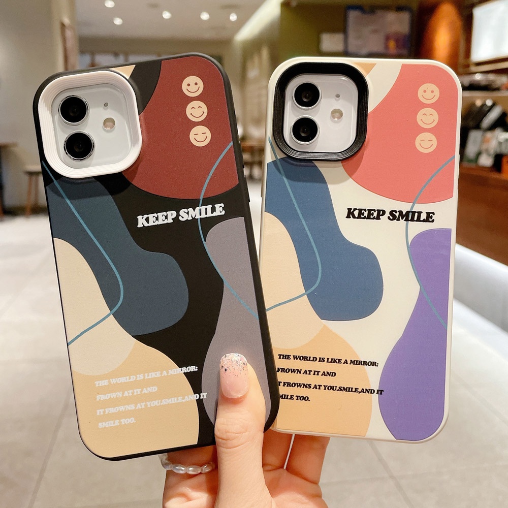 Case Desain Lukisan Abstrak Untuk iPhone 11 12 13 Pro Max X XS Max XR 6 7 8 Plus SE 2020 2022