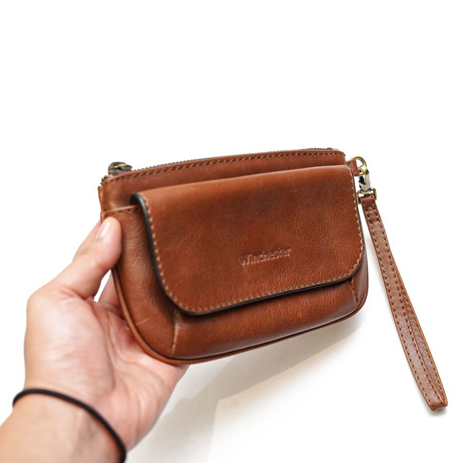 Tas Tangan Pria Kulit Asli Leather Pouch - Cutch Hand Bag Asli Kulit