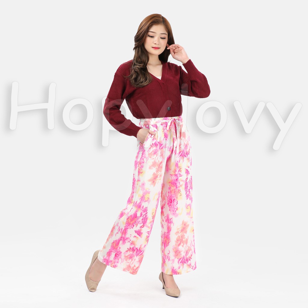 HOPYLOVY Celana Kulot Wanita Tie Dye Geolina