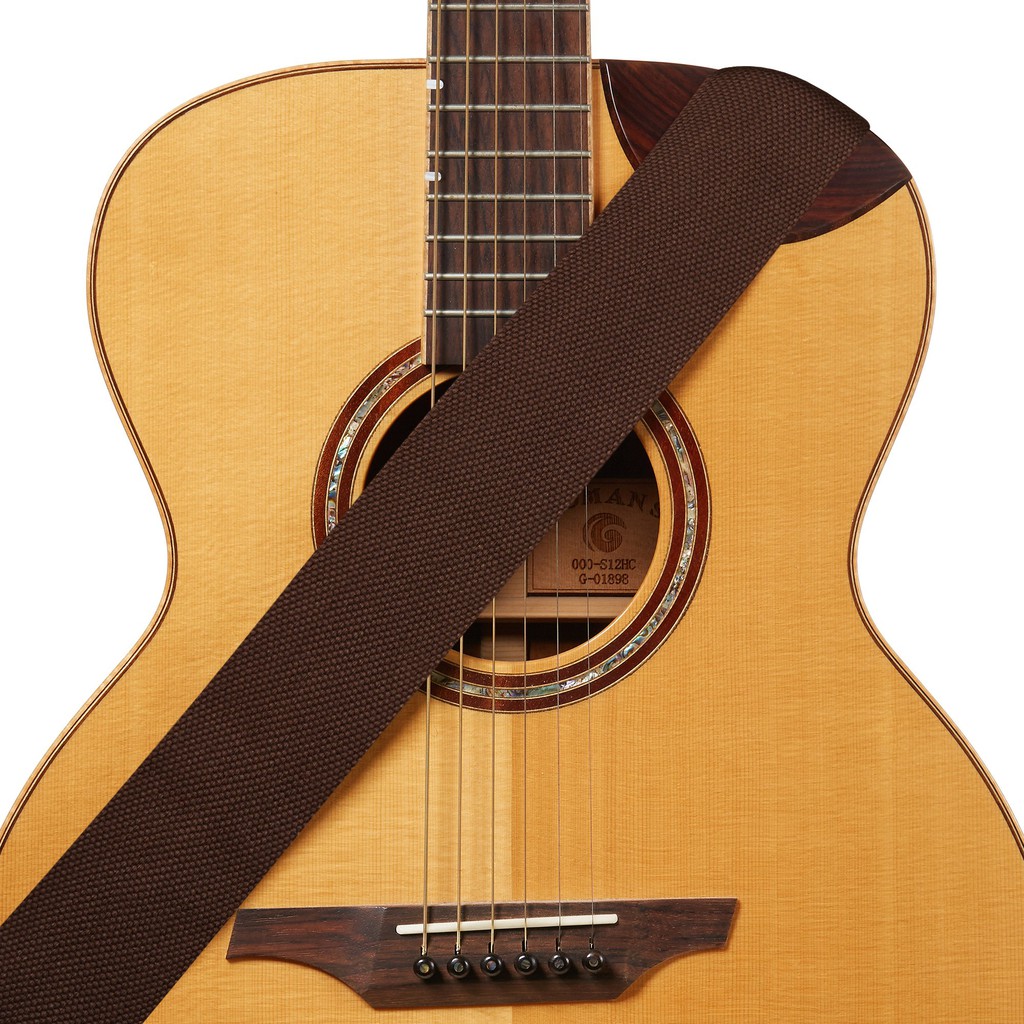 Amumu CO24W-BN Strap Gitar motif Brown Soft Cotton with 3 Pick Holder