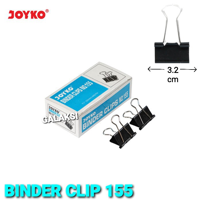 

BINDER CLIP / PENJEPIT KERTAS NO. 155 JOYKO ( 12 PCS )