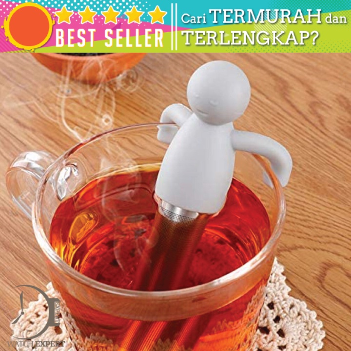 Bisa COD Saringan Teh Tea Filter Infuser Herb Spice Filter Strainer Model Chilling Man - BalmyDays K