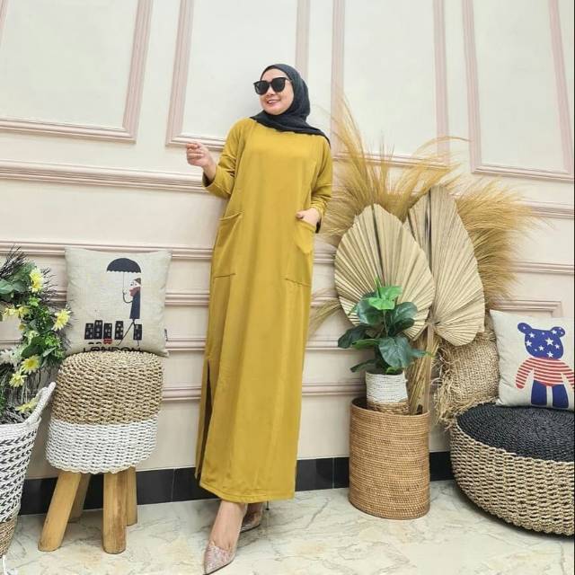 Dinamik dress baju gamis pakaian wanita fashion muslim