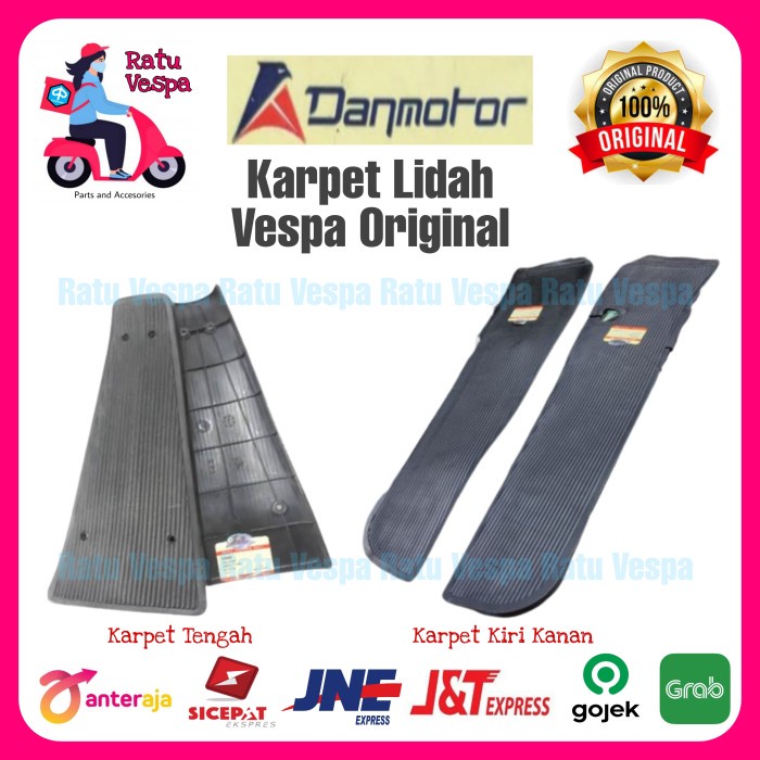 Karpet Dek Lidah Tengah Kiri Kanan Vespa Exclusive EXCEL DANMOTOR - Dek Kanan