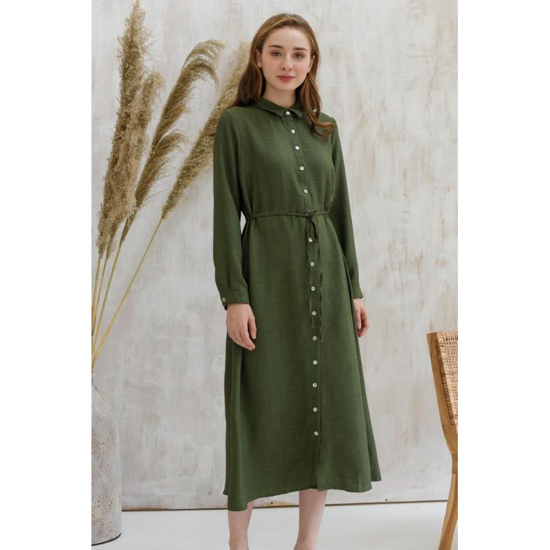 defacto maxi dress green army