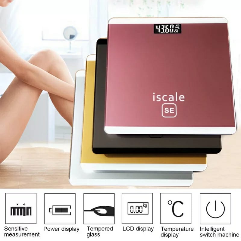 Timbangan Badan Digital ISCALE Kaca Elektrik