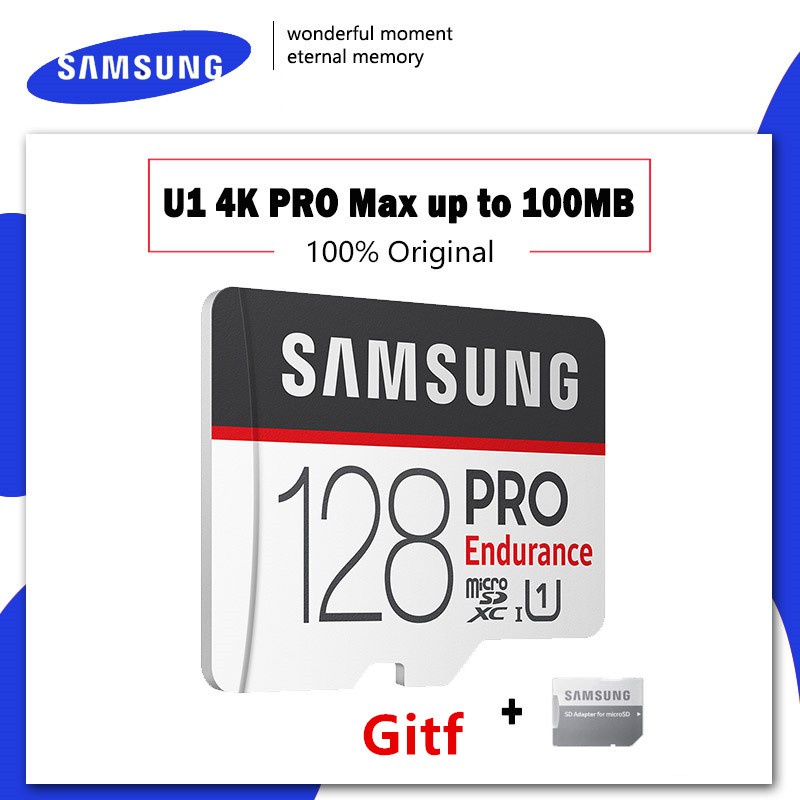 ✦ new* SAMSUNG Memory Card Micro SD PRO Endurance 100MBs 128GB SDXC SDHC