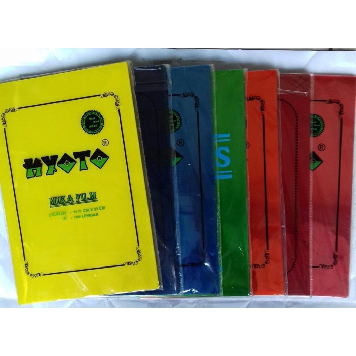 Jual COVER PLASTIK MIKA JILID F4/FOLIO MIKA/MICA WARNA BENING 1 PAK ISI