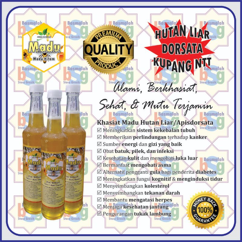 

Madu Hutan Liar Kupang Full Nektar 630 Gram Murni Asli 100% - Madu Basmalah