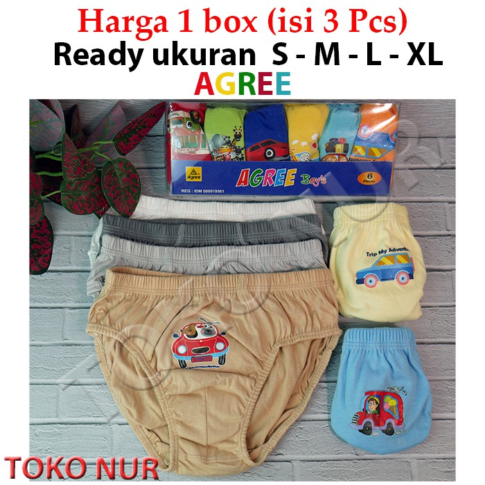 Celana Dalam Anak Agree Boy Paket 6 Helai