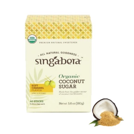 

Singabera Organic Coconut Sugar 160gr/Sugar Stick/Premium Natural Sweetener