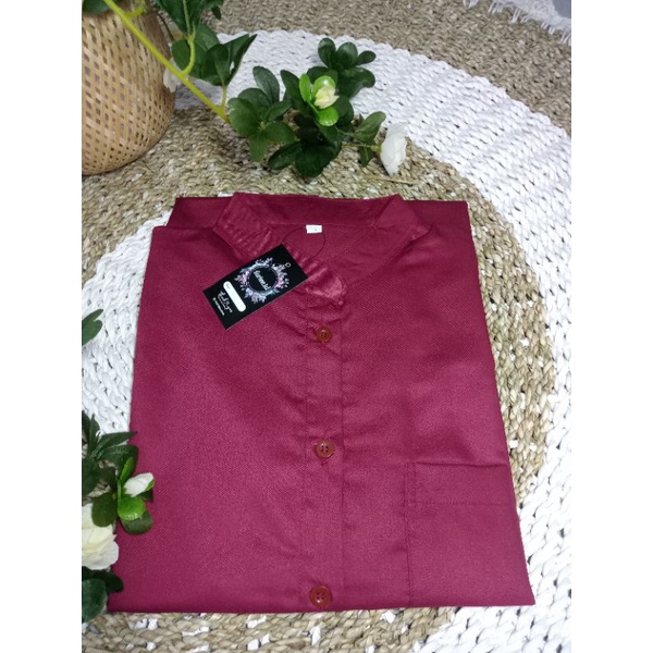 part II kemeja basic polos kerah sanghai ld 100-110cm/ kemeja toyobo tangan panjang