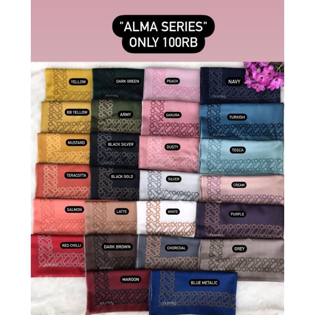 hijab reguler motif ALMA series by JOURNEY ORI