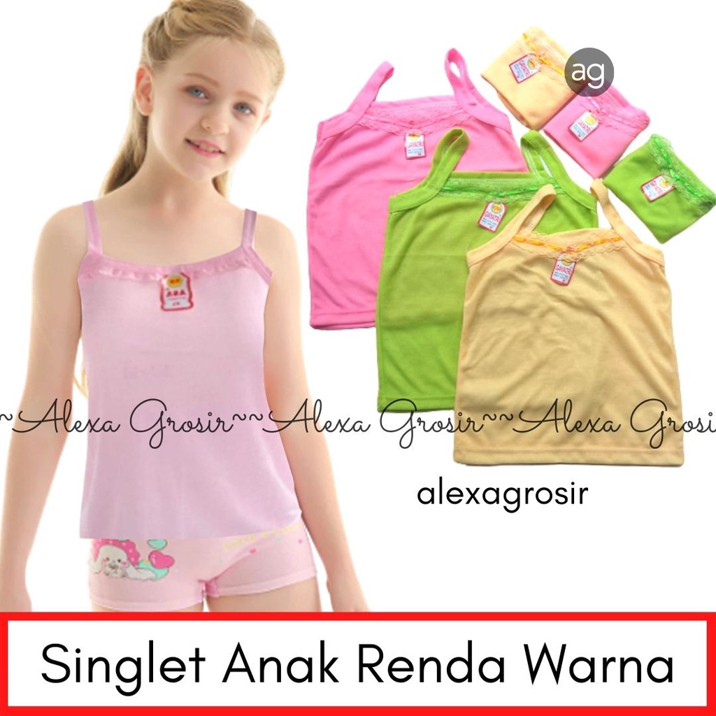 12PCS KAOS RENDA WARNA CANTIK M L XL 3L - ALEXA GROSIR