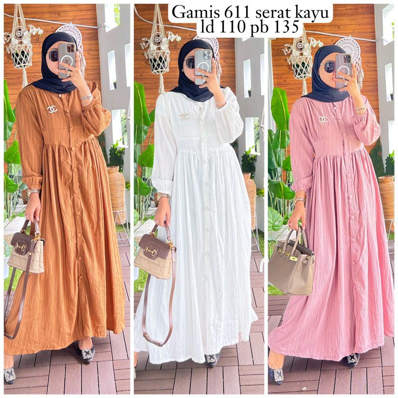 GAMIS SERAT KAYU 611