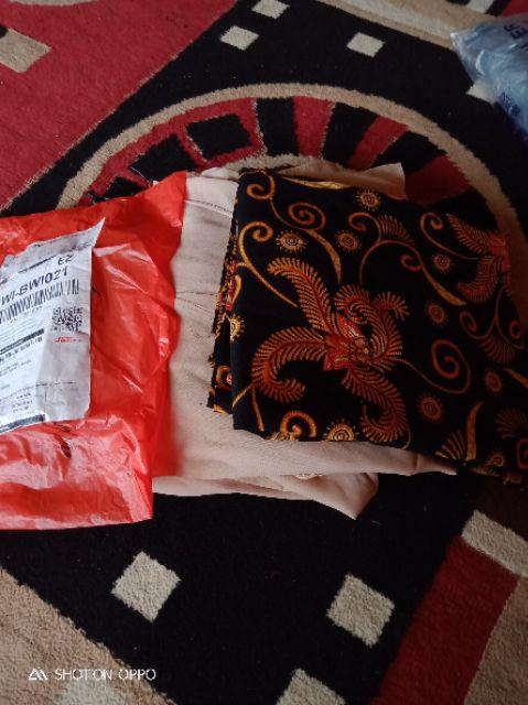 Batik Gamis Brukat Nadine Kekinian Broklat Brokat Modern Seragam Kantor Pesta Kondangan