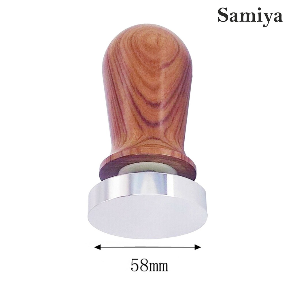 tamper kopi 58mm wood handle kayu / coffee tamper 58mm wooden handle / tamping press kopi premium