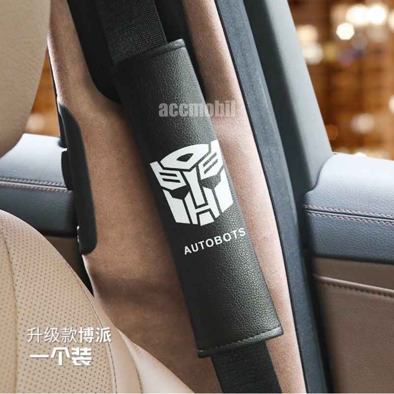 Sarung Cover Seatbelt Safety belt Mobil HERO Batman Transformers Spiderman Monster Energy Leopard