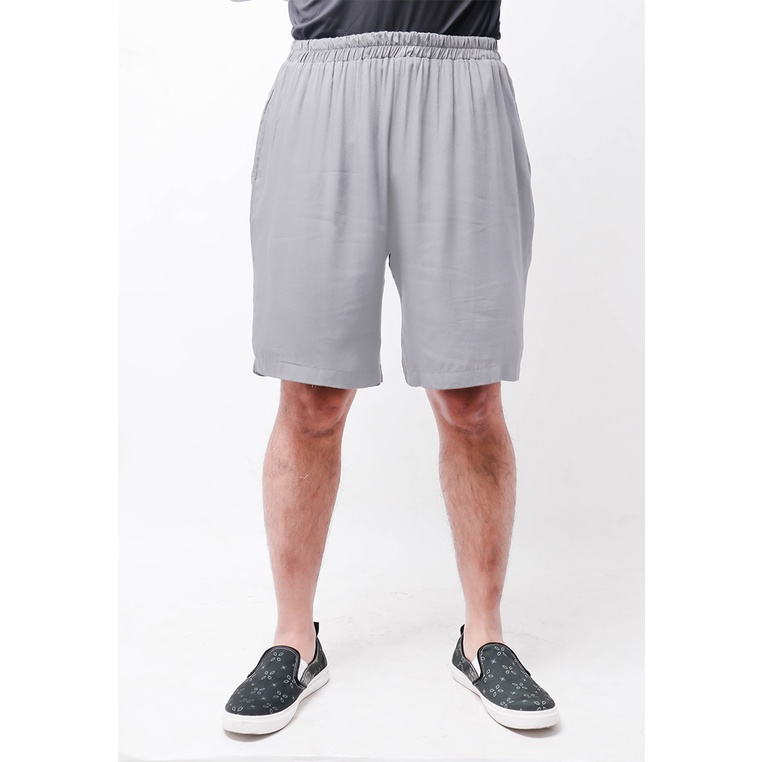 Nade NB008 Celana Pendek Pria Santai Dewasa Onesize Warna Abu Tua