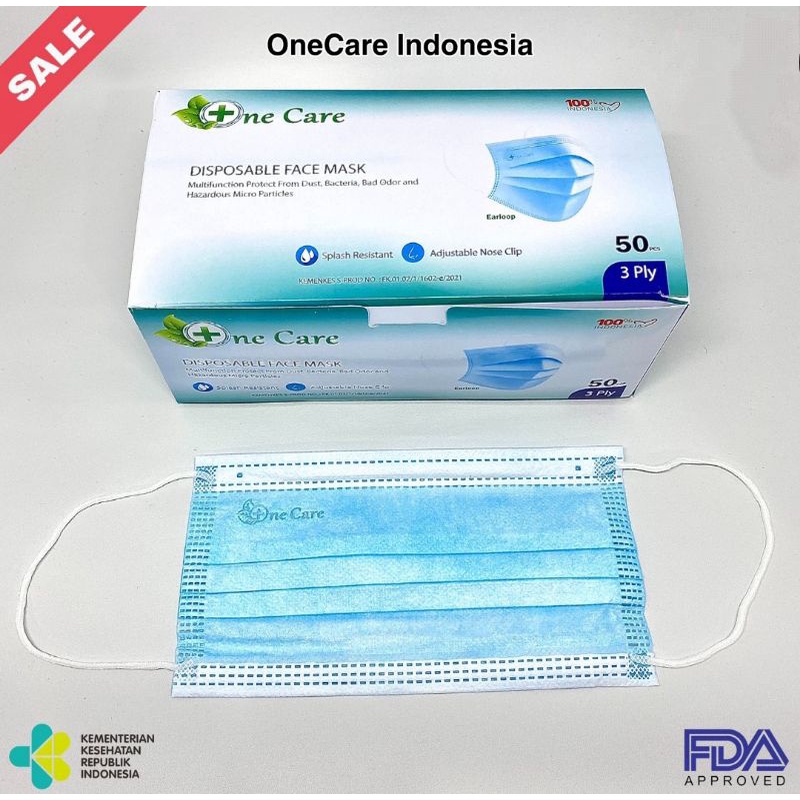 Masker 3 ply One Care