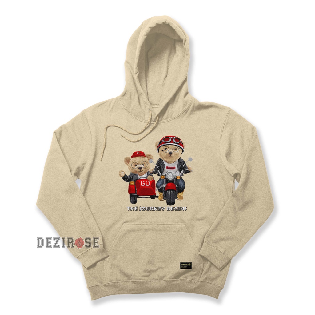 DEZIROSE Hoodie Jumper Bear Journey (Sablon) Size M-XXL ( Pria &amp; Wanita )