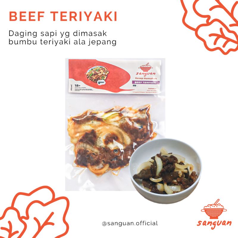 

SANGUAN BEEF TERIYAKI 100g Frozen Food Makanan Cepat Saji Instant