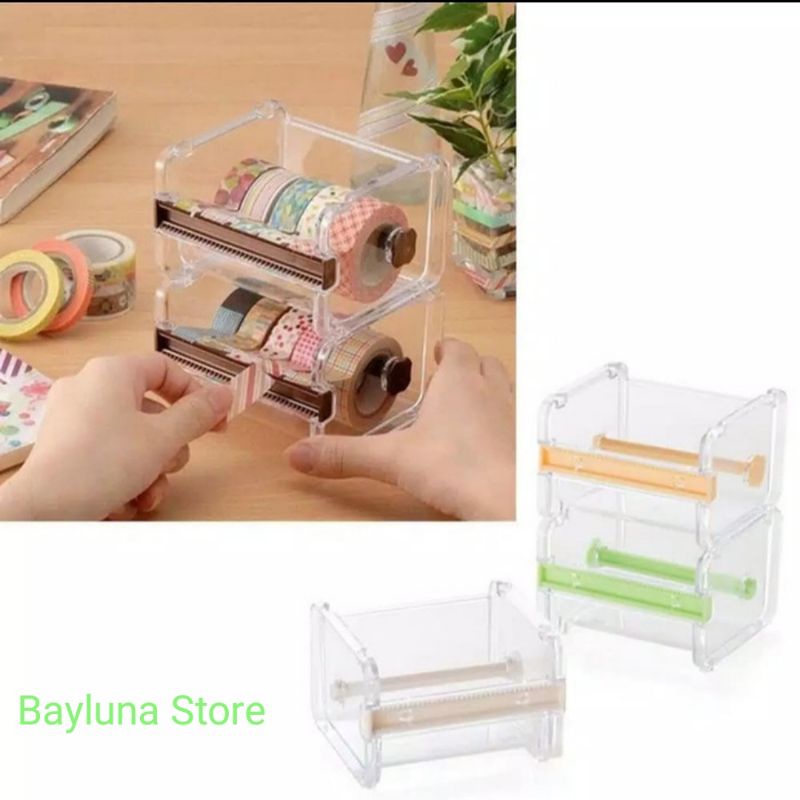 Dispenser Washi Tape masking tape Stackable Tape Storage Solatip roll dispenser tape thank you sticker label thank you