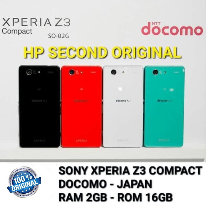 Sony Xperia Experia Z3 Compact Mini Ram 2gb Rom 16gb Docomo Japan Hp Android Murah Shopee Indonesia