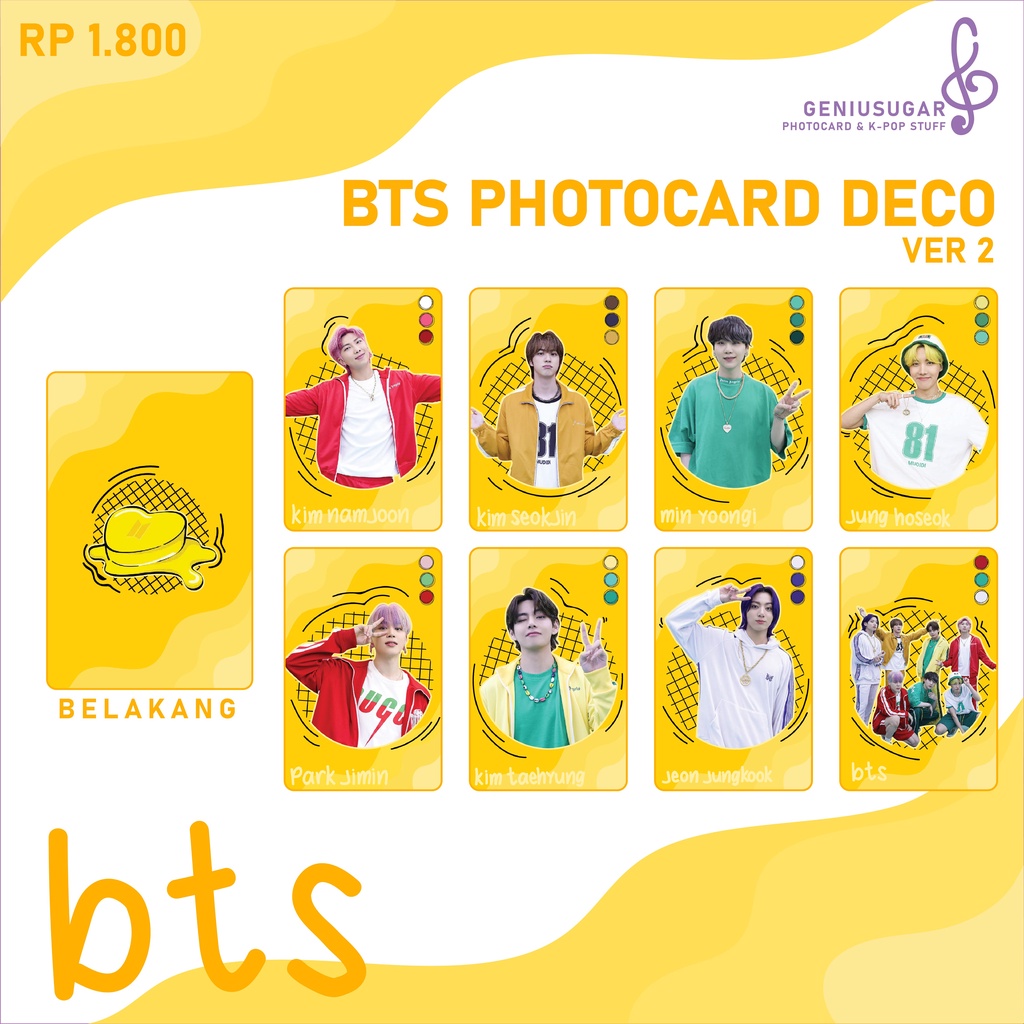 VER. 2 - [BTS] DECO PHOTOCARD BTS KERTAS 310 TEBAL