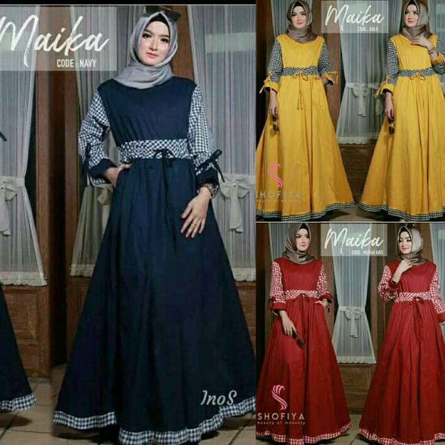 (BISA COD) MAIKA MAXY DRESS/ GAMIS TERMURAH /DRESS TERBARU /GAMIS 50RIBUAN/ LONG DRESS/ DRESS MUSLIM
