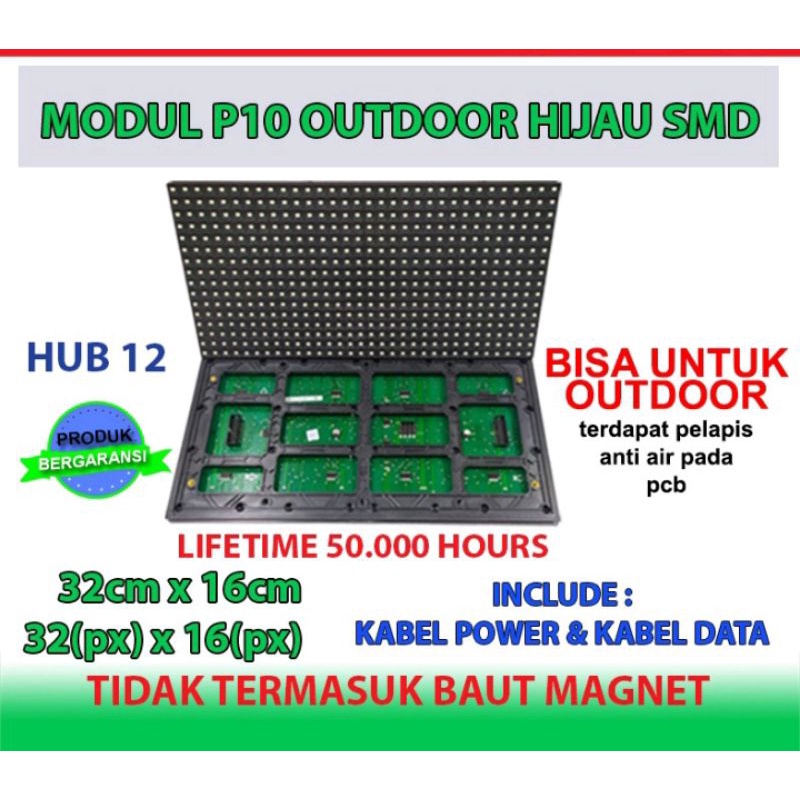 modul Running textp10 Outdor merah SMD