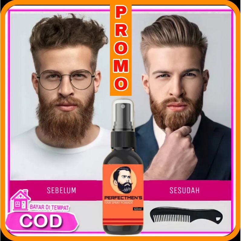 POMADE CAIR PERFECTMENS HAIR SPRAY POMADE Pelurus rambut permanen pomade cair parfum rambut hair spray Gratis sisir raku dan stiker, minyak rambut pria, pomade spray cair