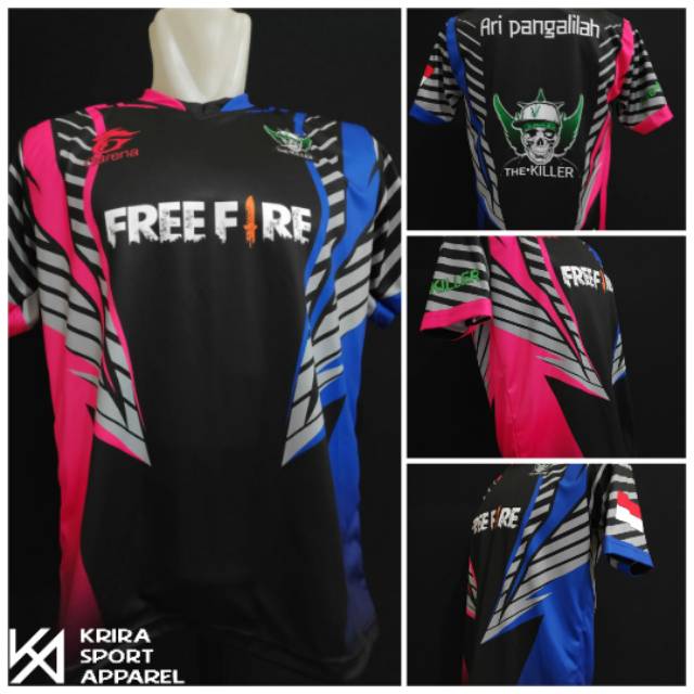 BAJU KAOS JERSEY ESPORT KRIRA 1 GAMING CUSTOM GAME FF ML PUBGM MOBILE LEGEND GAMERS ANAK JUMBO