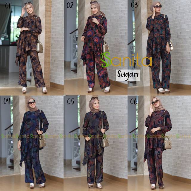 SUGARI SET ATASAN CELANA by Sanita