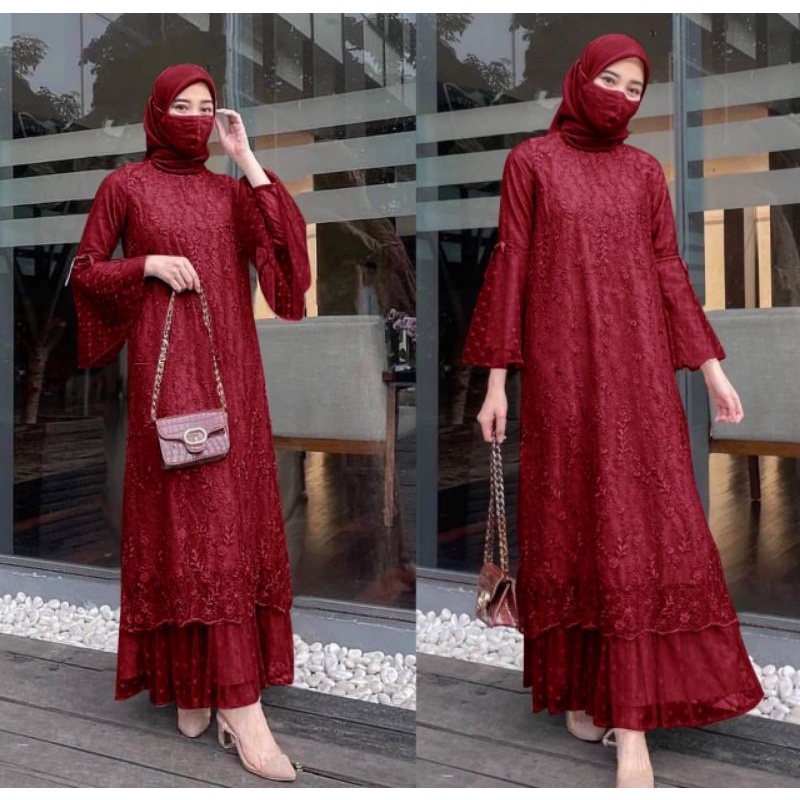 Maxy Dress Gelaya | Dress Kondangan Terbaru 2022 | Dress Kondangan Wanita Elegan Modern | Gamis Kond