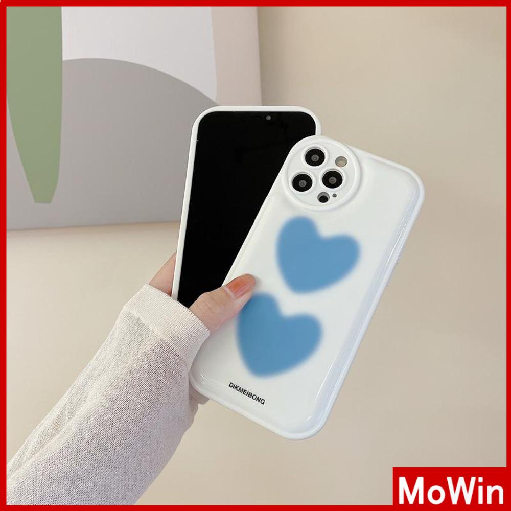 iPhone Case Silicone Soft Case Airbag Shockproof Protection Camera Blue Heart Simple Cute Compatible For iPhone 11 Pro Max 13 Pro Max 12 Pro Max 7Plus xr XS Max