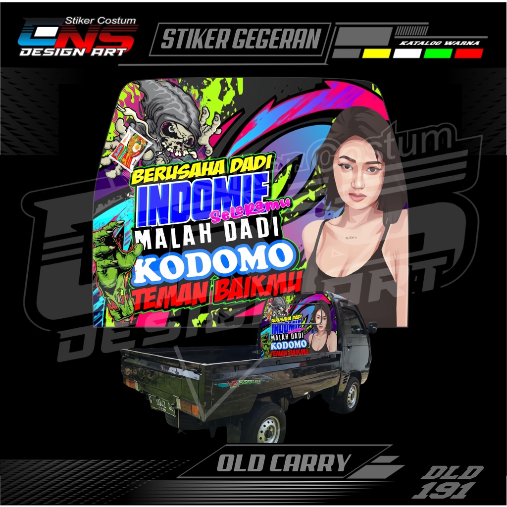 Stiker Kabin Belakang / Gegeran Pick Up Suzuki Carry / T120SS Custom Semua Mobil Stiker Kabin Belaka