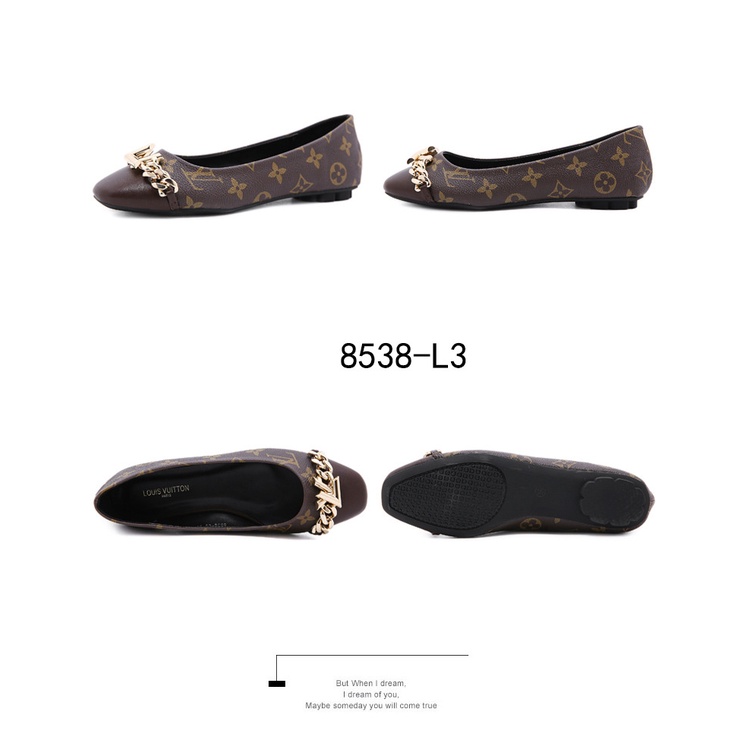 Logo Gold Hardware Flats Shoes #8538-L3