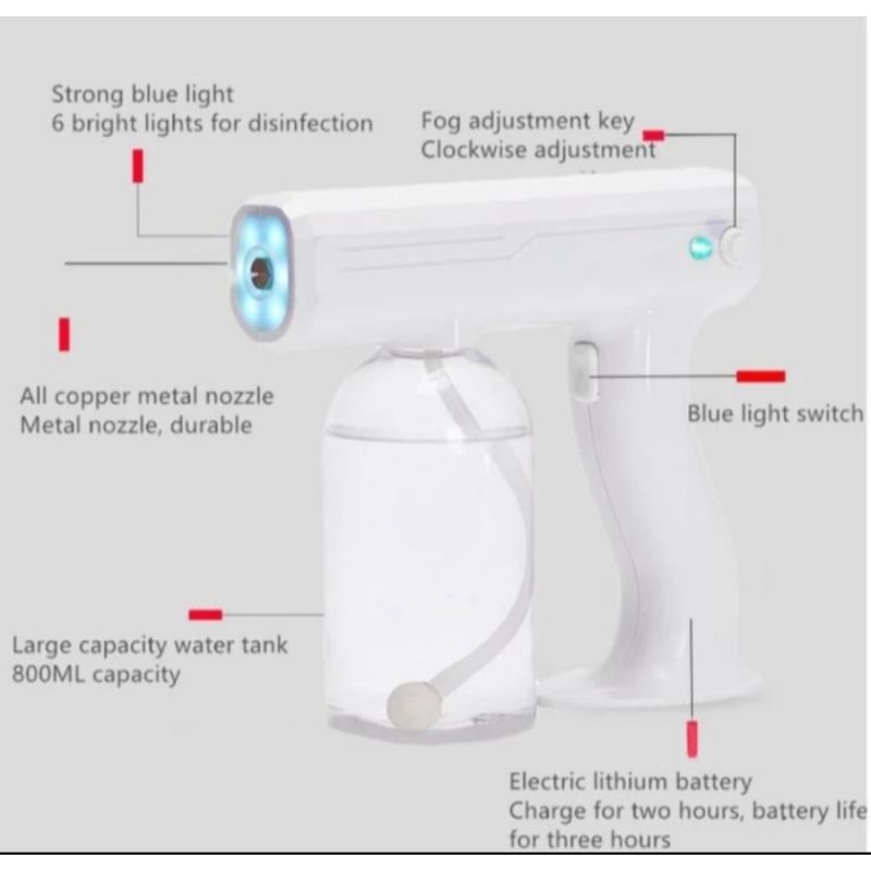 Disinfektant Spray Gun Nano - Nano Spray Gun Disinfektant Portable Wireless