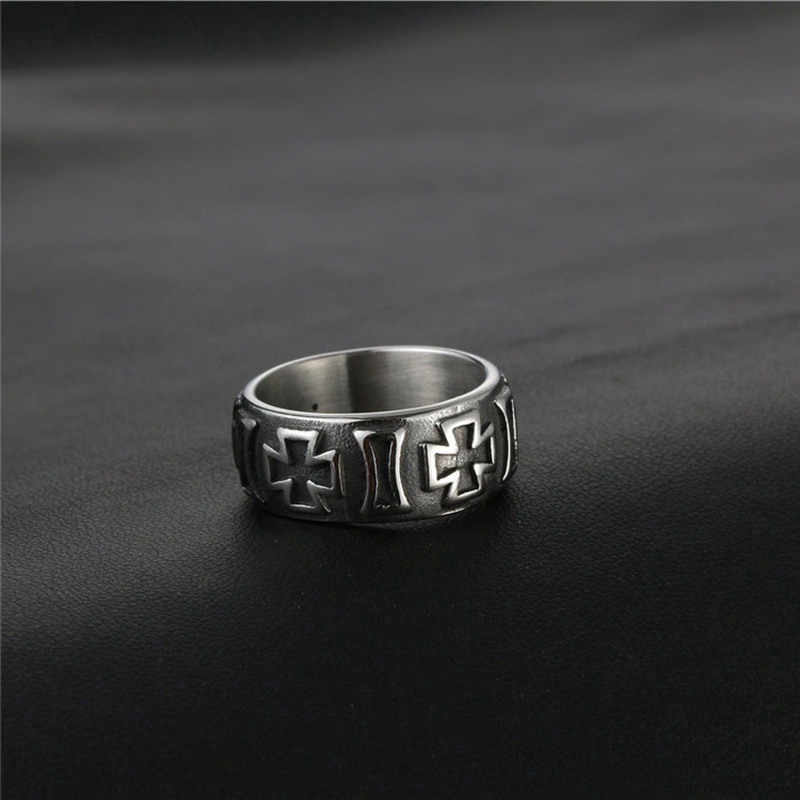 Hip Hop Style Men's Fashion Cross Ring Jewelry Accessories