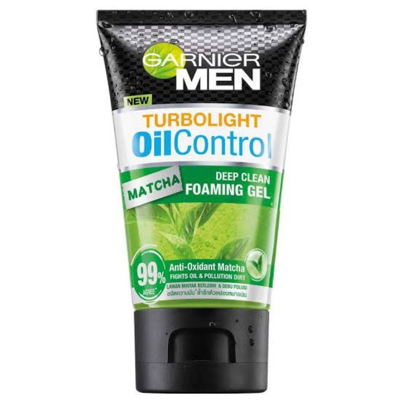 Garnier Men Turbolight Oil Control Deep Clean Gel 50 ml / Sabun Wajah / Sabun Wajah Garnier Men