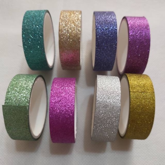 

Setiker Pita Glitter warna per roll